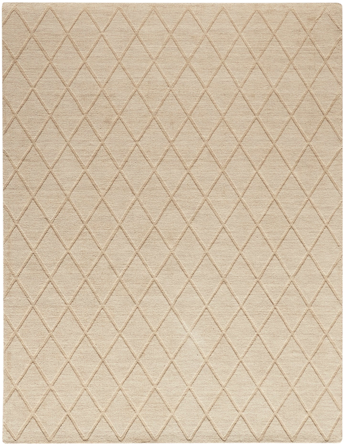 Nourison Wool Haven 7'9" x 9'9" Beige Modern Indoor Rug