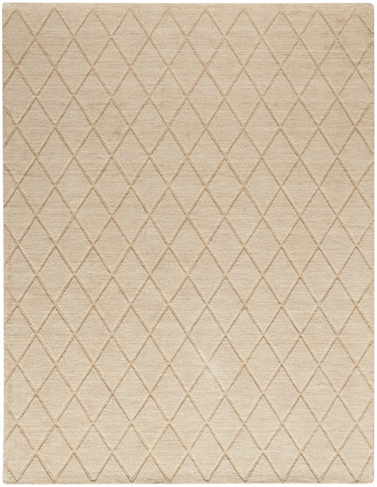 Nourison Wool Haven 7'9" x 9'9" Beige Modern Indoor Rug