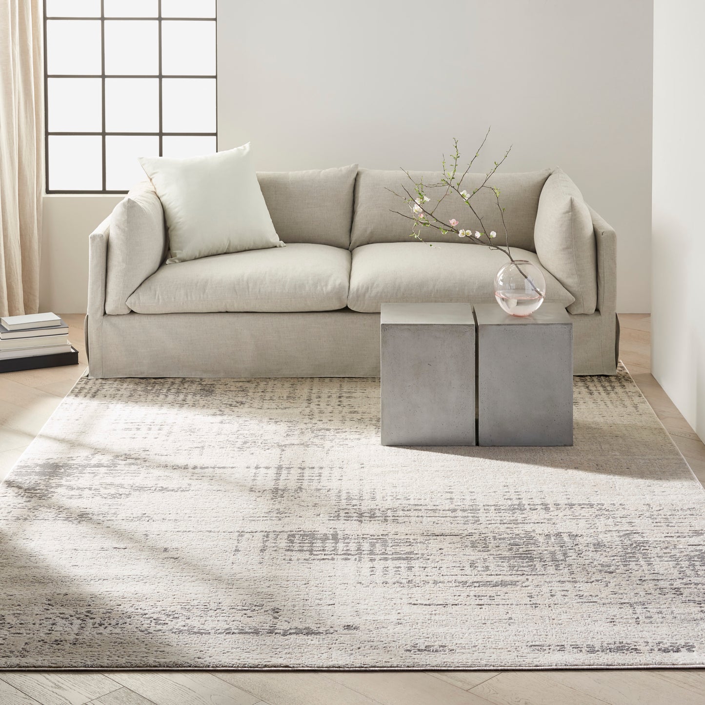 Calvin Klein CK950 Rush 10' x 14' Ivory Beige Modern Indoor Rug