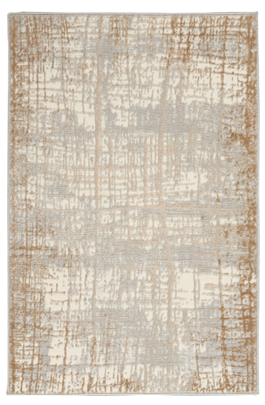 Calvin Klein CK950 Rush 3'2" x 5' Ivory Taupe Modern Indoor Rug