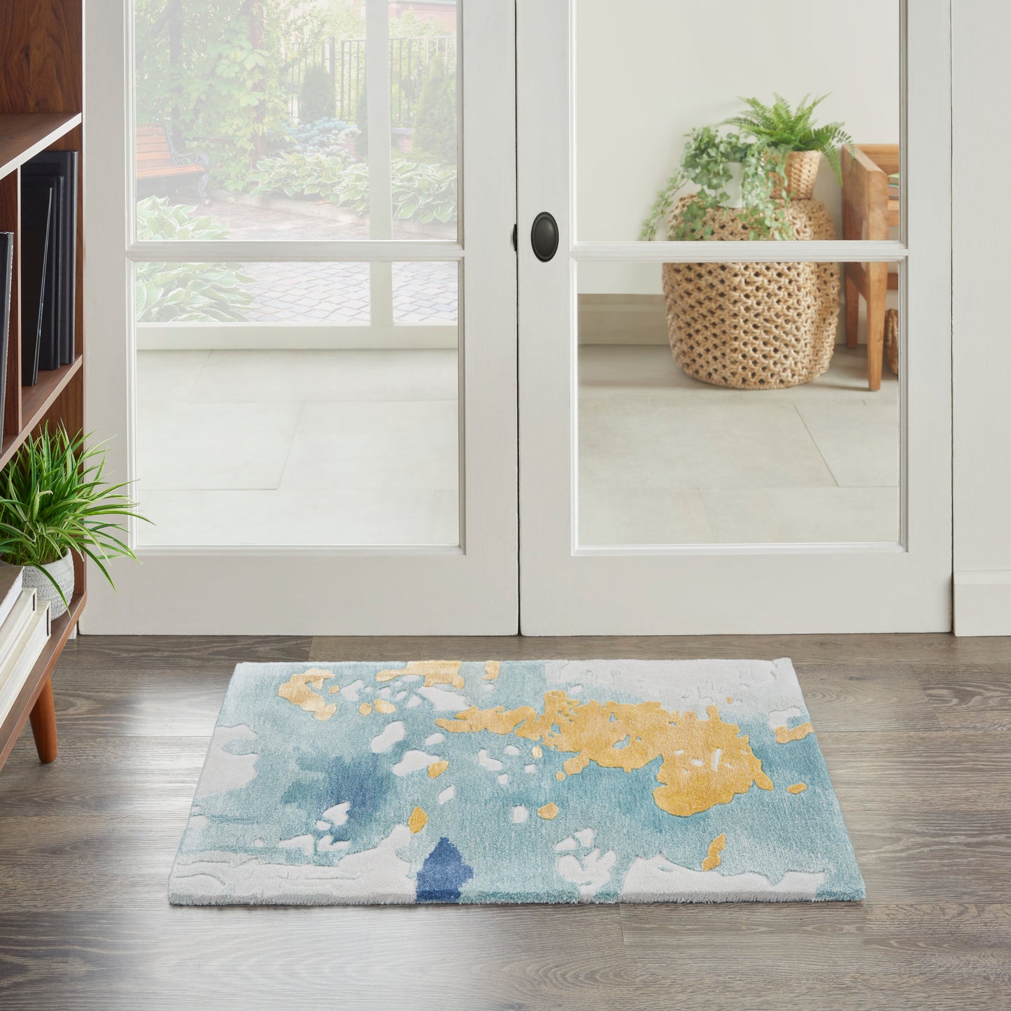 Nourison Prismatic 2' x 3' Seafoam Gold Modern Indoor Rug