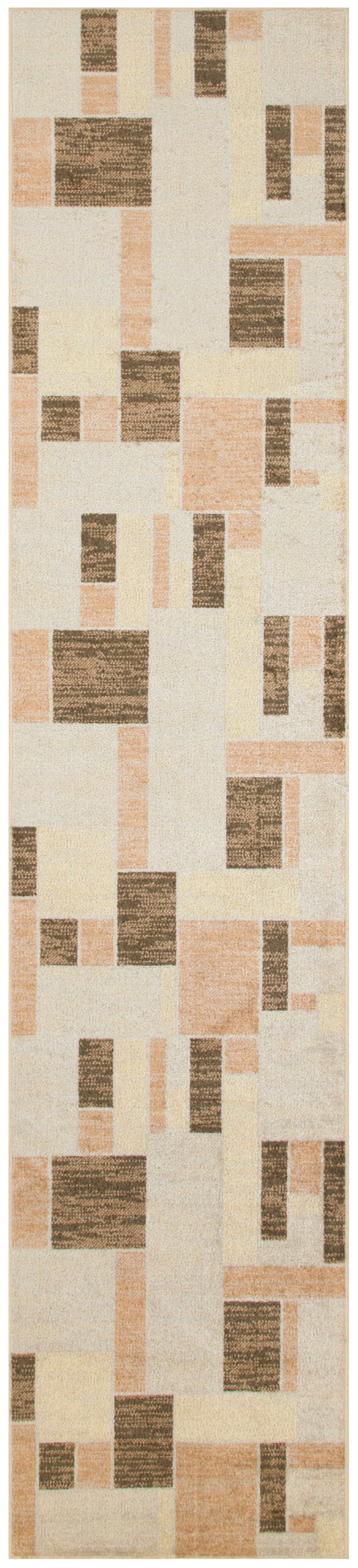 Nourison Astra Machine Washable 2'2" x 8' Beige Multicolor Modern Indoor Rug