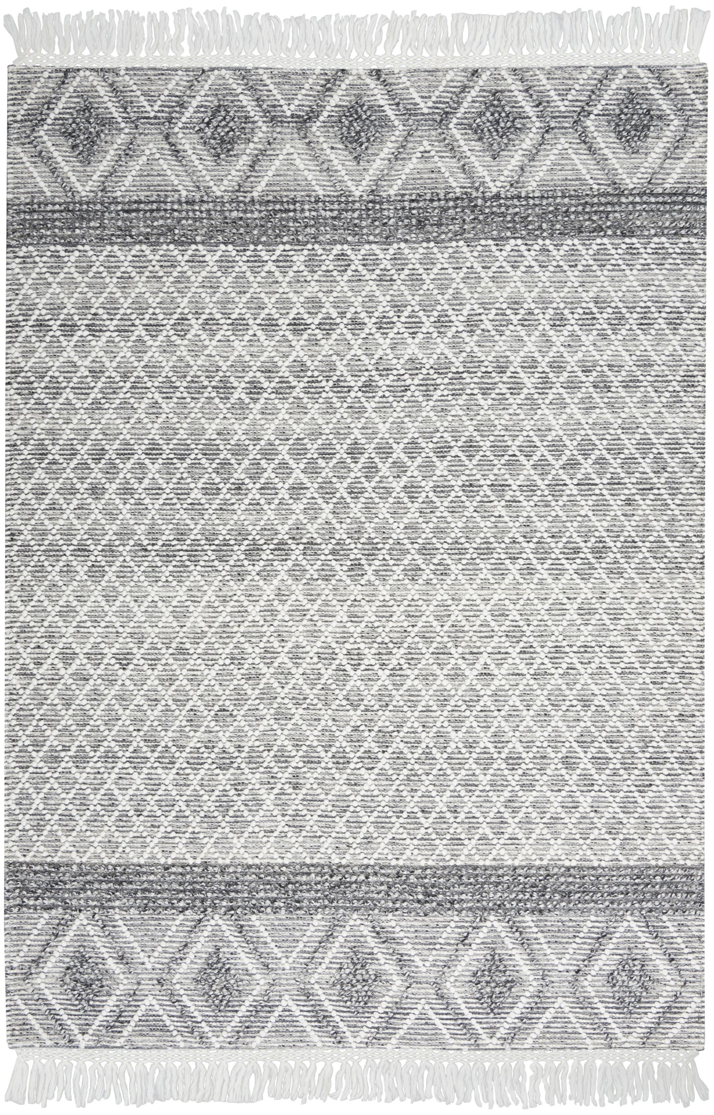 Nicole Curtis Series 3 4' x 6' Grey/Ivory Bohemian Indoor Rug