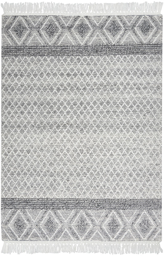 Nicole Curtis Series 3 4' x 6' Grey/Ivory Bohemian Indoor Rug