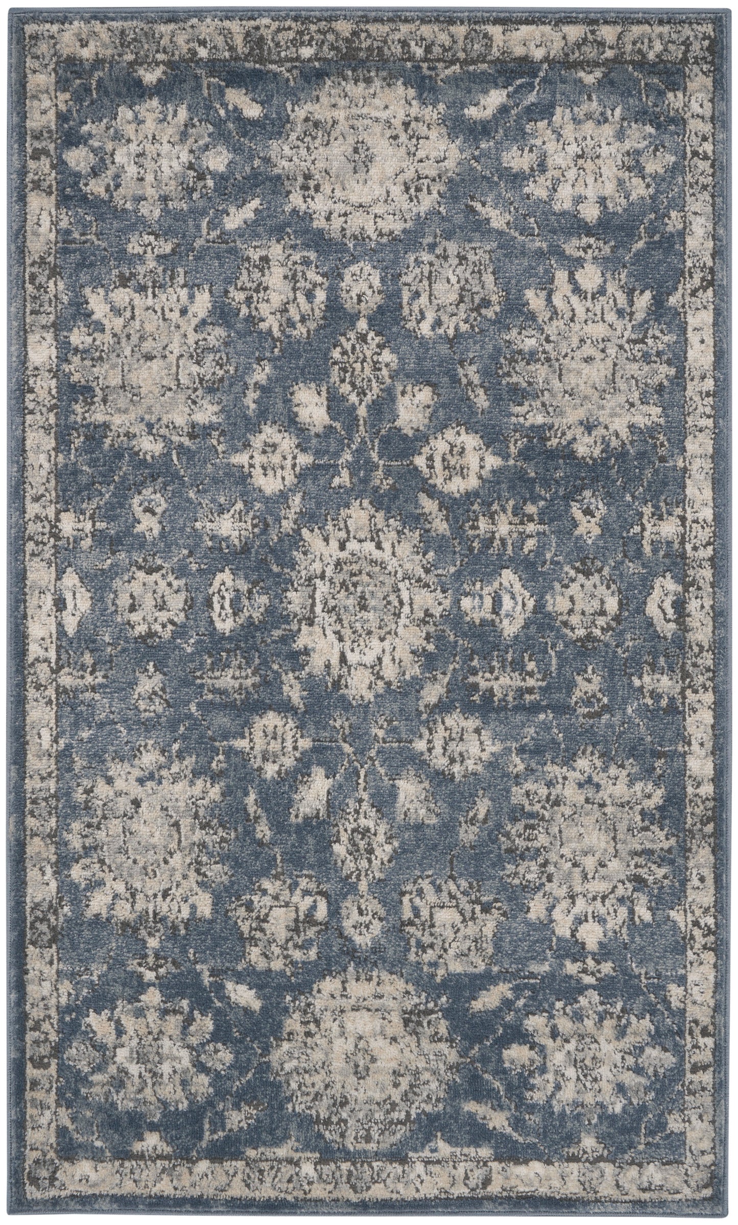 Nourison Quarry 3' x 5' Blue Beige Vintage Indoor Rug