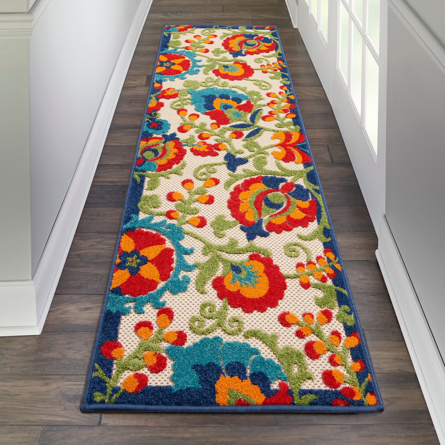 Nourison Aloha 2' x 6' Multicolor Farmhouse Rug