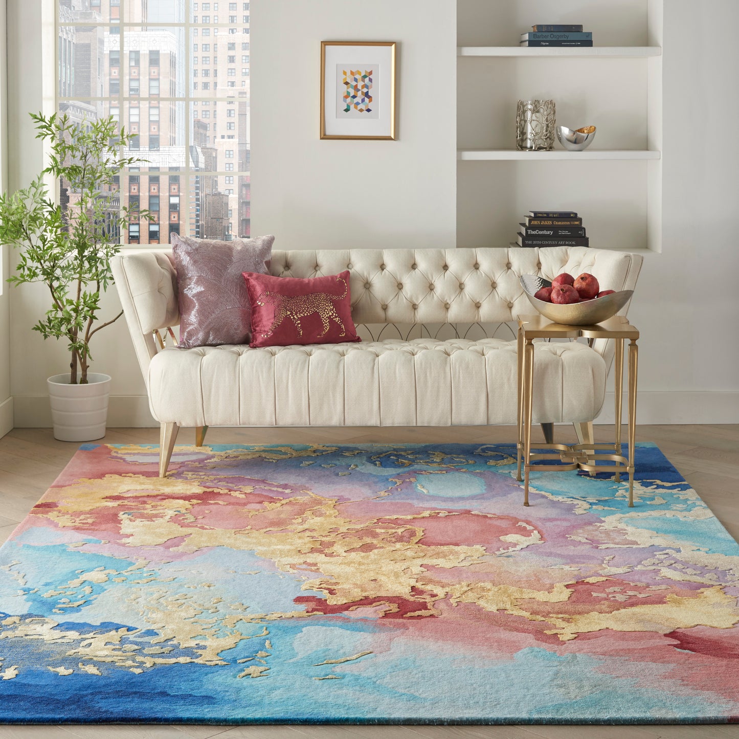 Nourison Prismatic 7'9" x 9'9" Multicolor Contemporary Indoor Rug