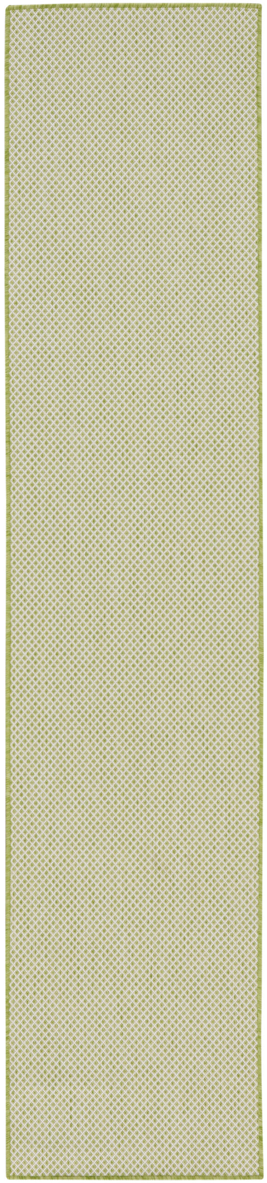 Nourison Courtyard 2'2" x 8' Ivory Green Modern Rug