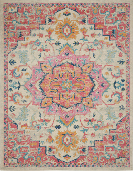 Nourison Passion 8' x 10' Ivory Pink Bohemian Indoor Rug