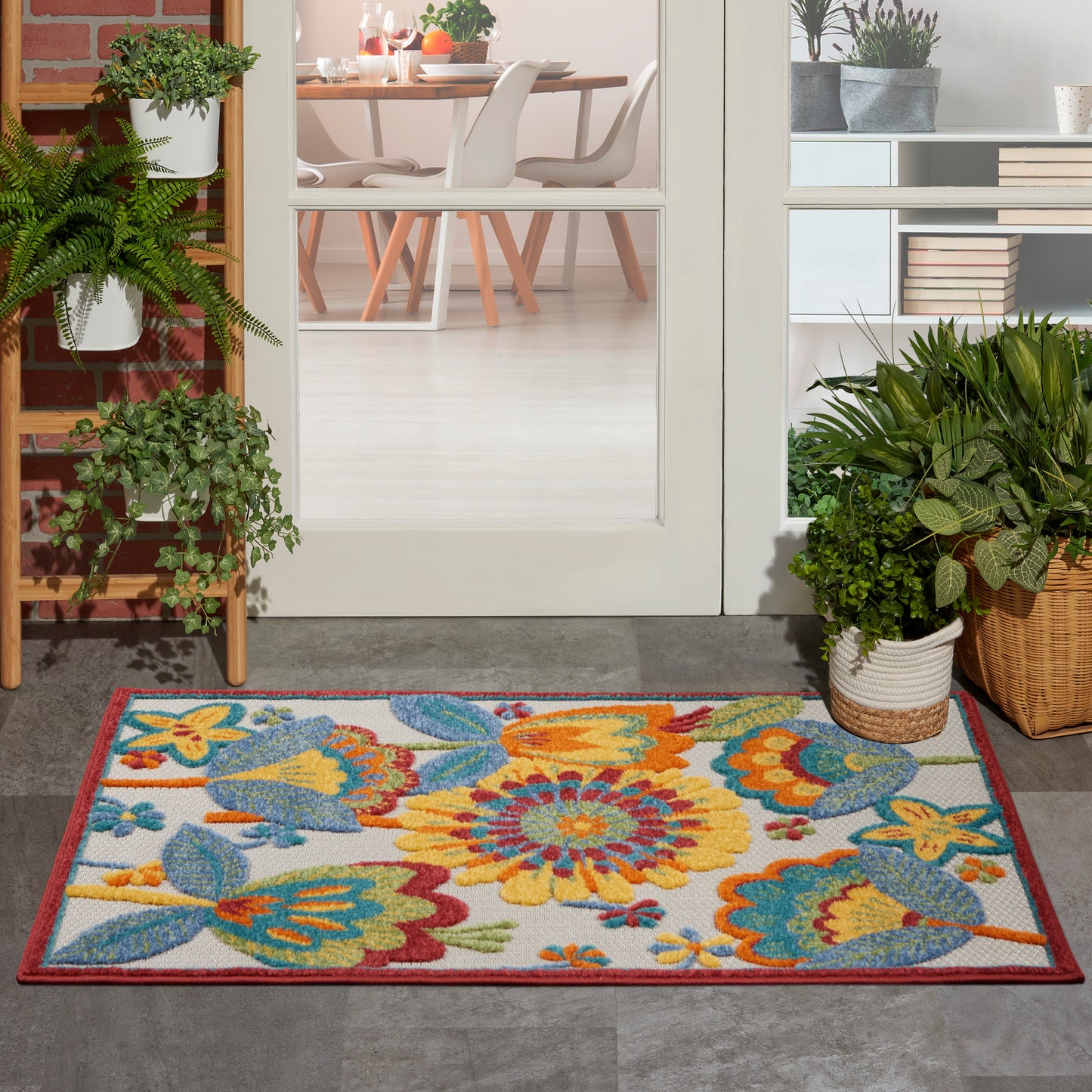 Nourison Aloha 2'8" x 4' Multicolor Contemporary Rug