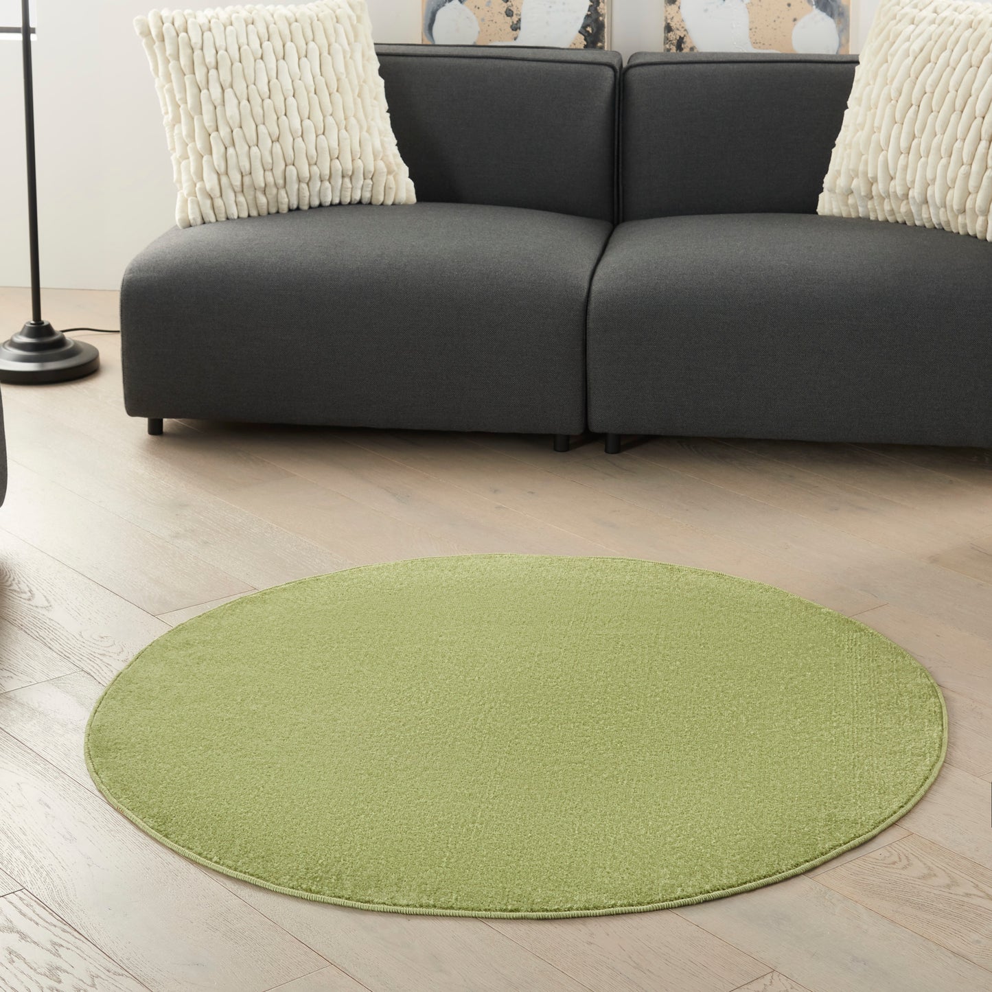 Nourison Nourison Essentials 4' x Round Green Outdoor Rug