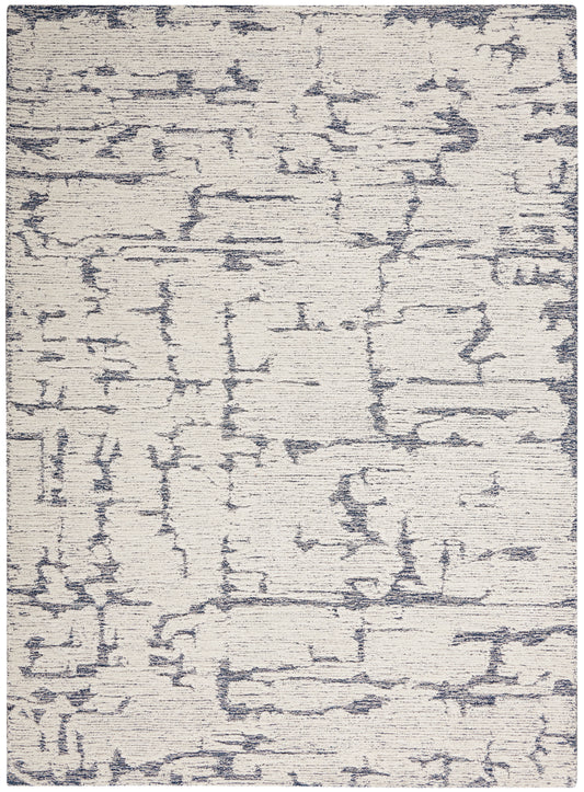 Calvin Klein CK009 Sculptural 5'3" x 7'3" Blue Modern Indoor Rug