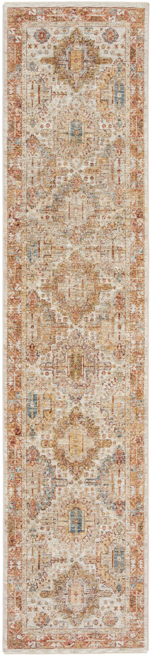 Nourison Sahar 2'3" x 10'2" Ivory Multicolor Vintage Indoor Rug