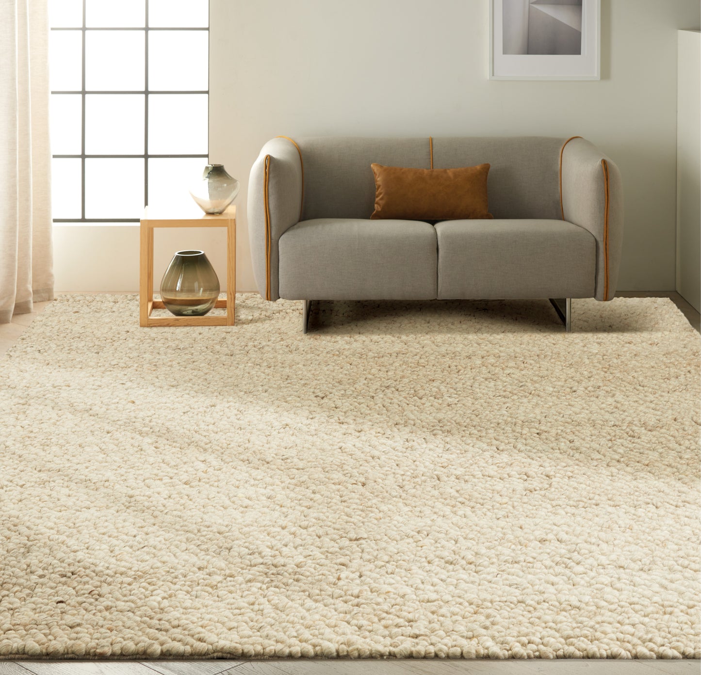 Calvin Klein Riverstone 9' x 12' Ivory Farmhouse Indoor Rug