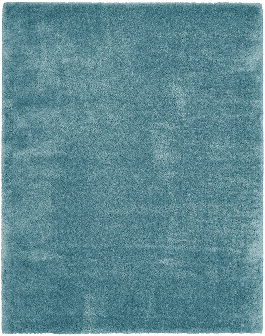 Nourison Dreamy Shag 7'10" x 9'10" Aqua Shag Indoor Rug