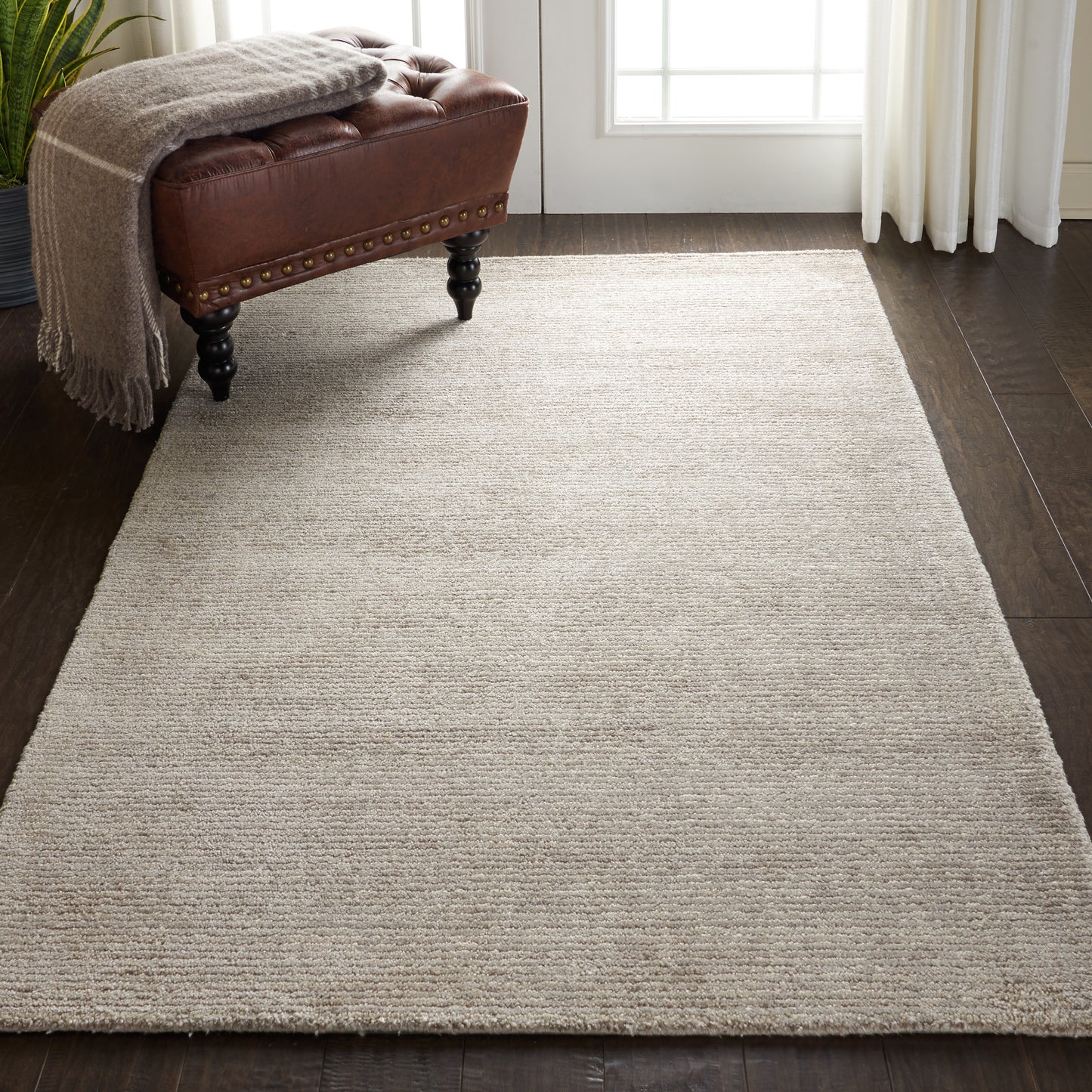 Nourison Weston 3'9" x 5'9" Oatmeal Modern Indoor Rug