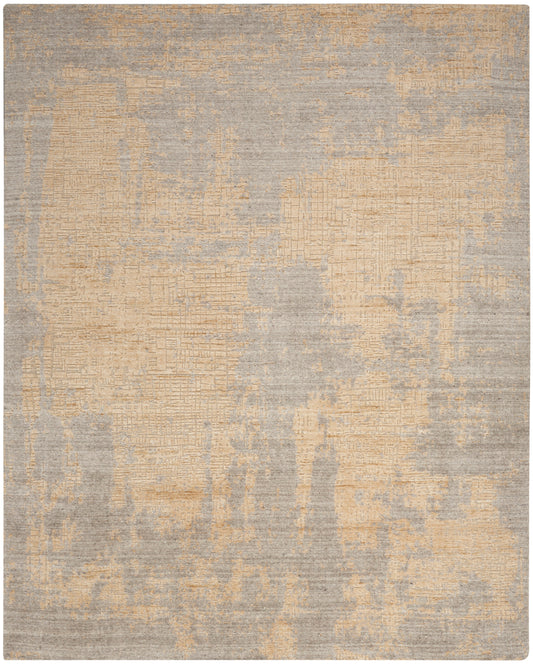 Nourison Harmony 7'9" x 9'9" Grey Gold Modern Indoor Rug