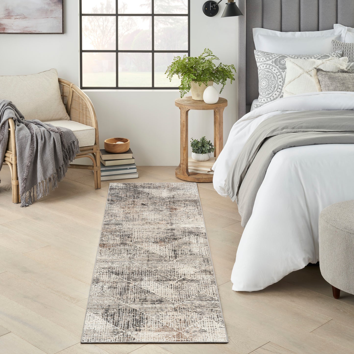 Nourison Sustainable Trends 2'2" x 7'6" Ivory Multicolor Modern Indoor Rug