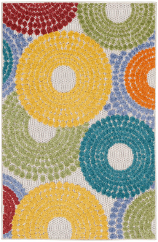 Nourison Aloha 2'8" x 4' Multicolor Modern Rug