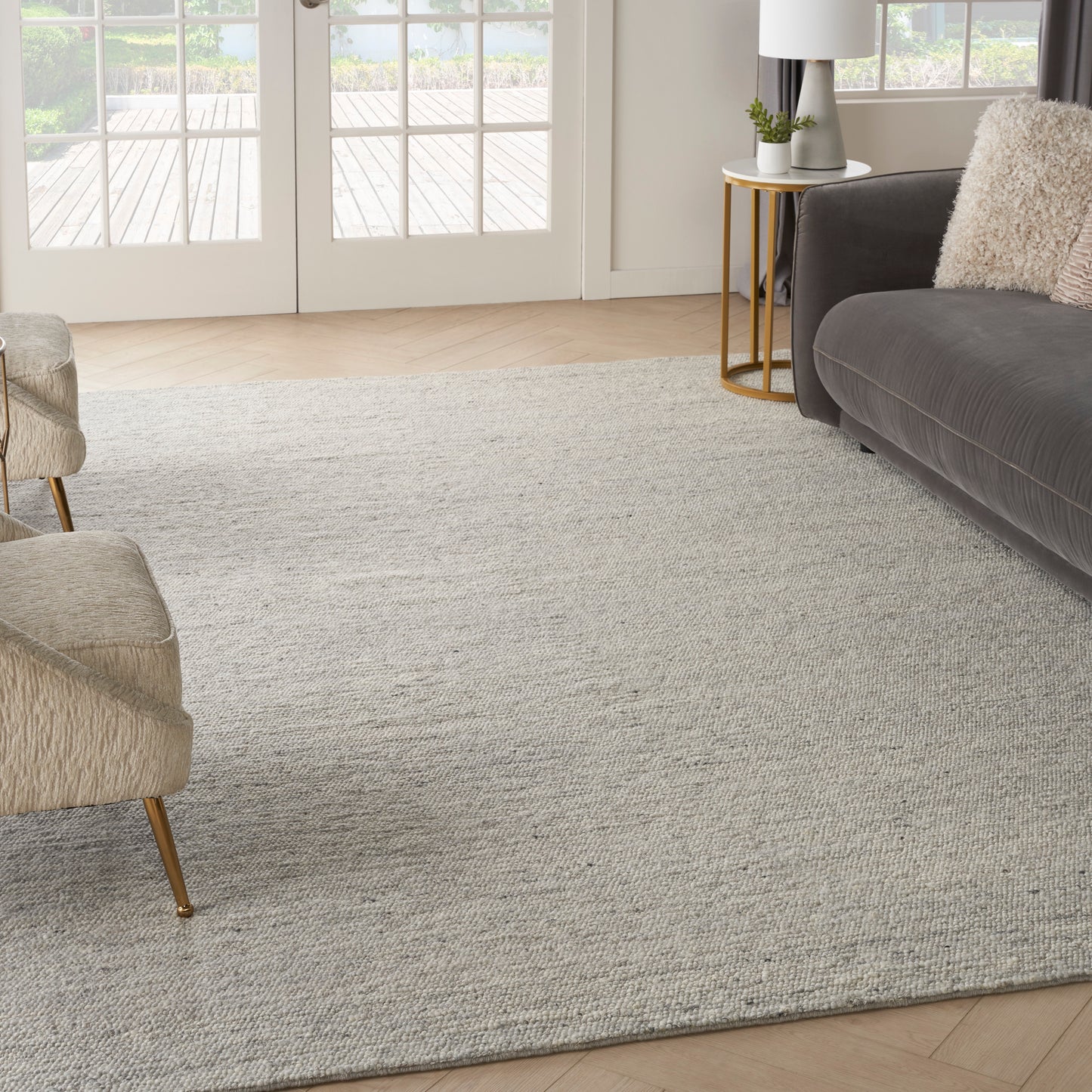 Nourison Alanna 12' x 15' Silver Farmhouse Indoor Rug