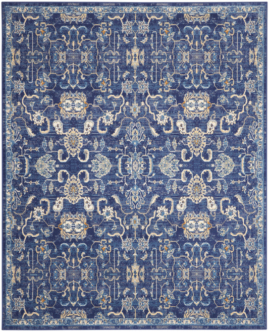 Nourison Grafix 8'6" x 12' Navy Vintage Indoor Rug