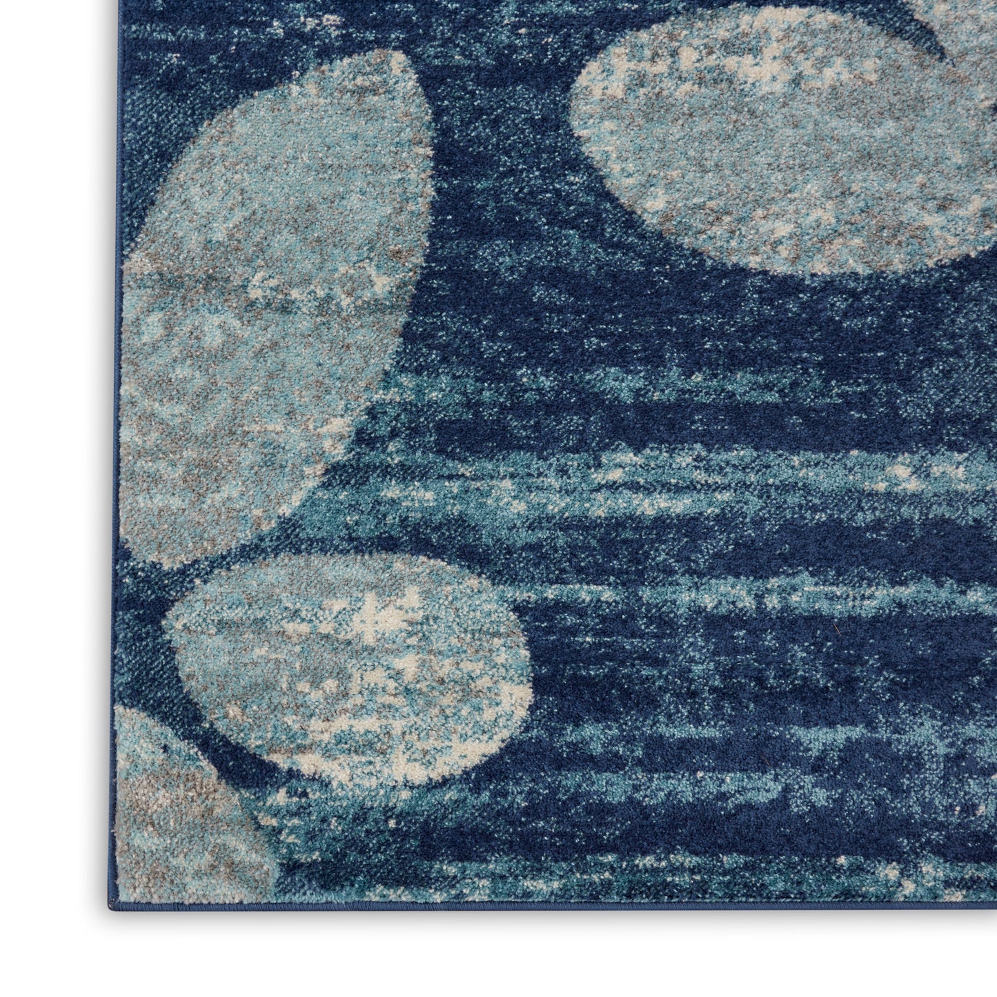 Nourison Tranquil 8' x 10' Navy/Light Blue Farmhouse Indoor Rug