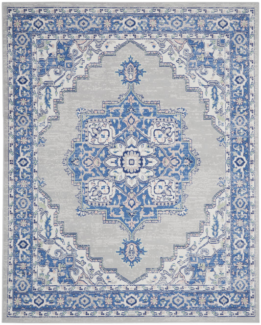 Nourison Whimsicle 7' x 10' Grey Blue Farmhouse Indoor Rug