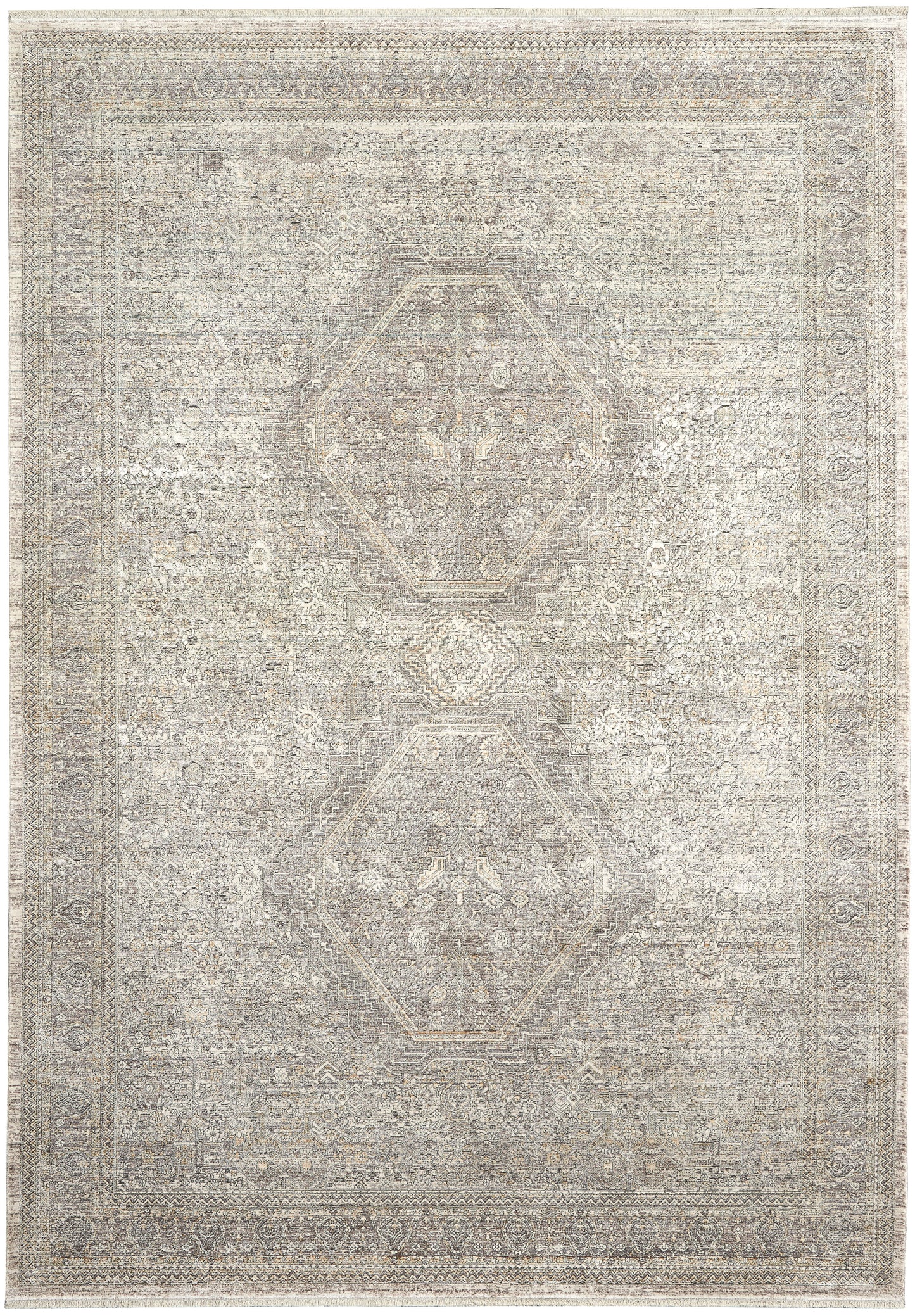 Nourison Starry Nights 5'3" x 7'3" Cream Grey Vintage Indoor Rug