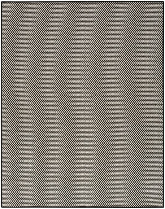 Nourison Courtyard 10' x 14' Black White Modern Rug