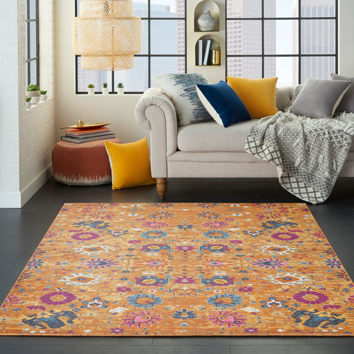 Nourison Passion 5'3" x 7'3" Sunburst Bohemian Indoor Rug