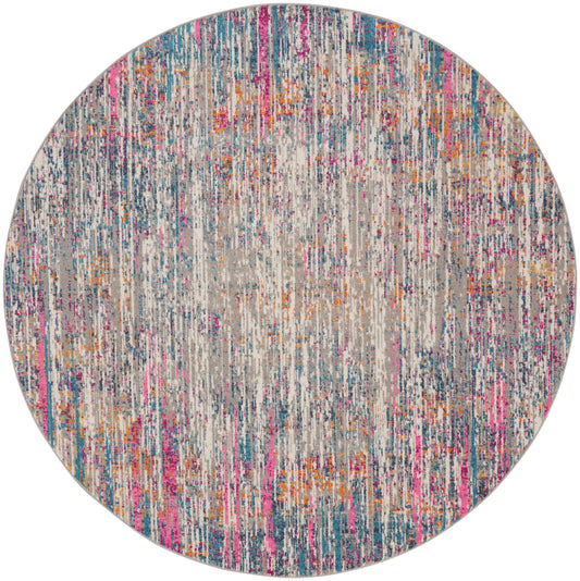 Nourison Passion 10' x Round Ivory Multicolor Modern Indoor Rug