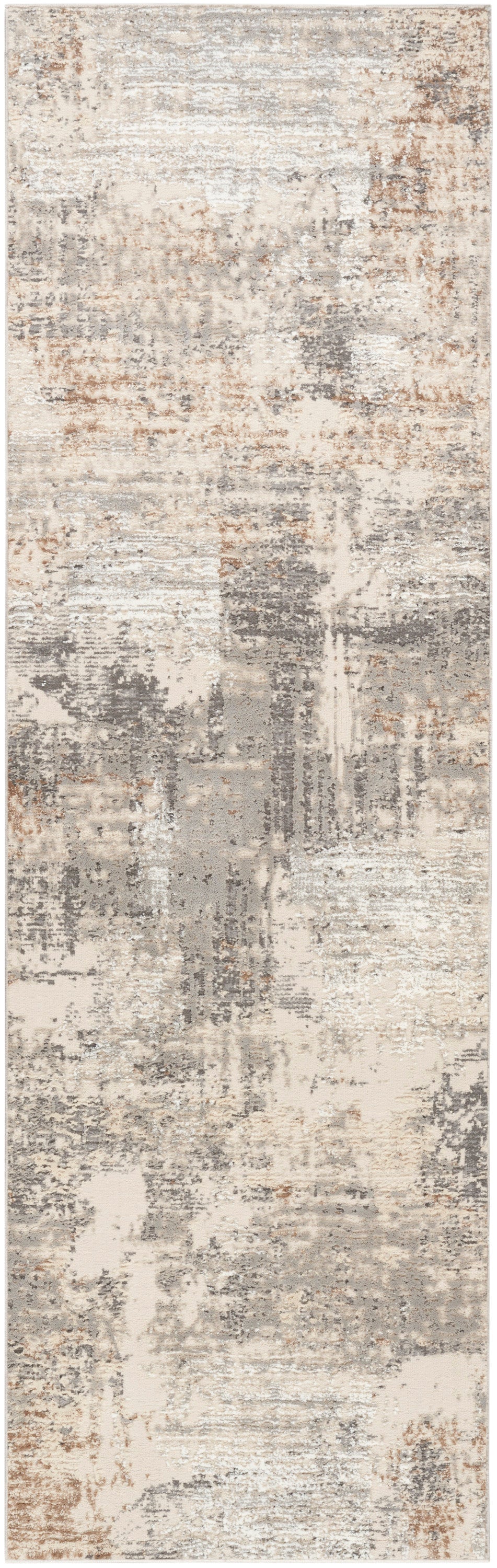 Nourison Sustainable Trends 2'2" x 7'6" Beige Grey Modern Indoor Rug