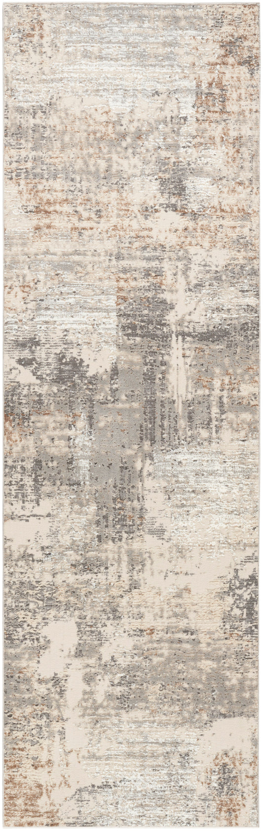 Nourison Sustainable Trends 2'2" x 7'6" Beige Grey Modern Indoor Rug