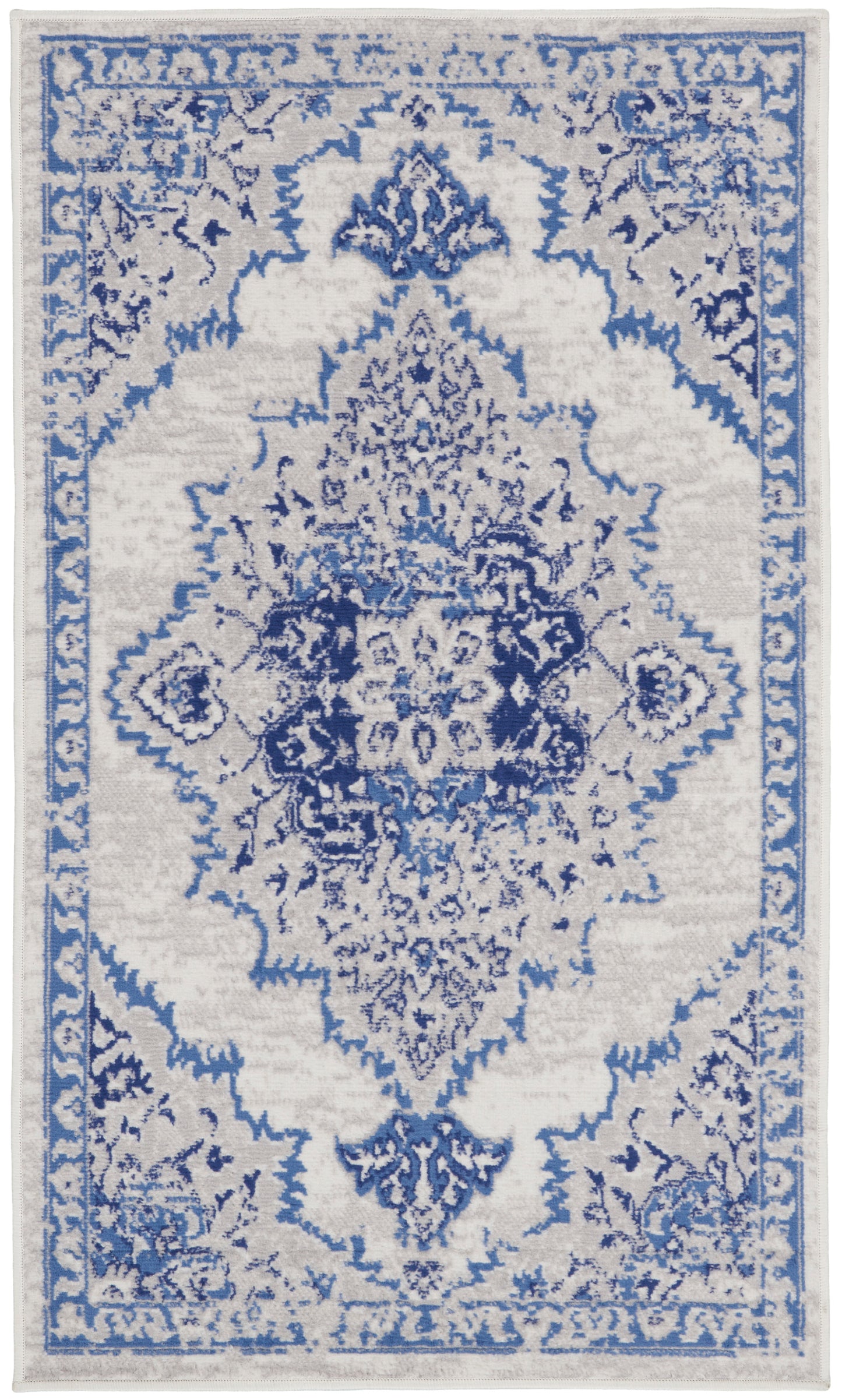 Nourison Whimsicle 3' x 5' Ivory Blue Bohemian Indoor Rug