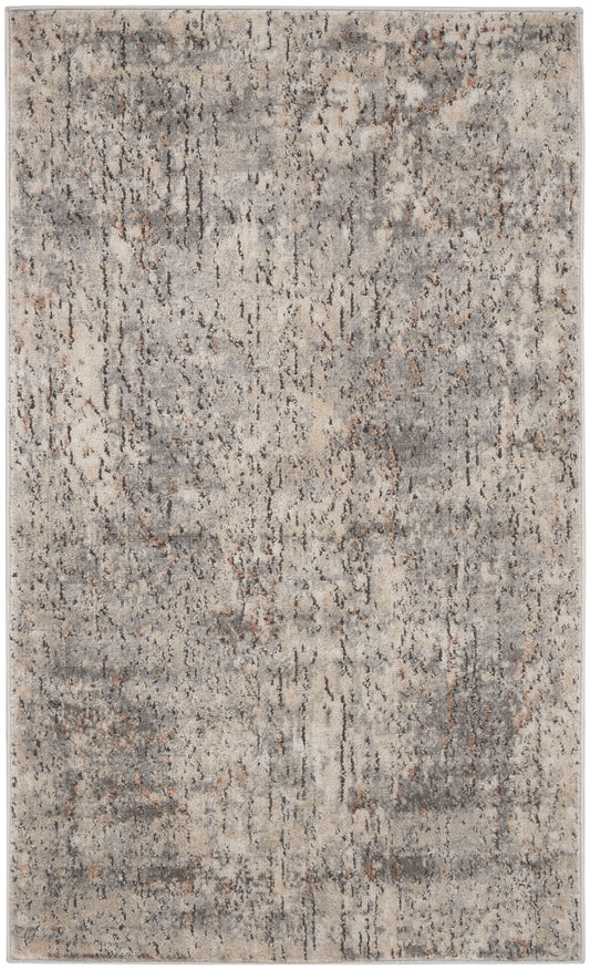 Nourison Quarry 3' x 5' Beige Grey Modern Indoor Rug