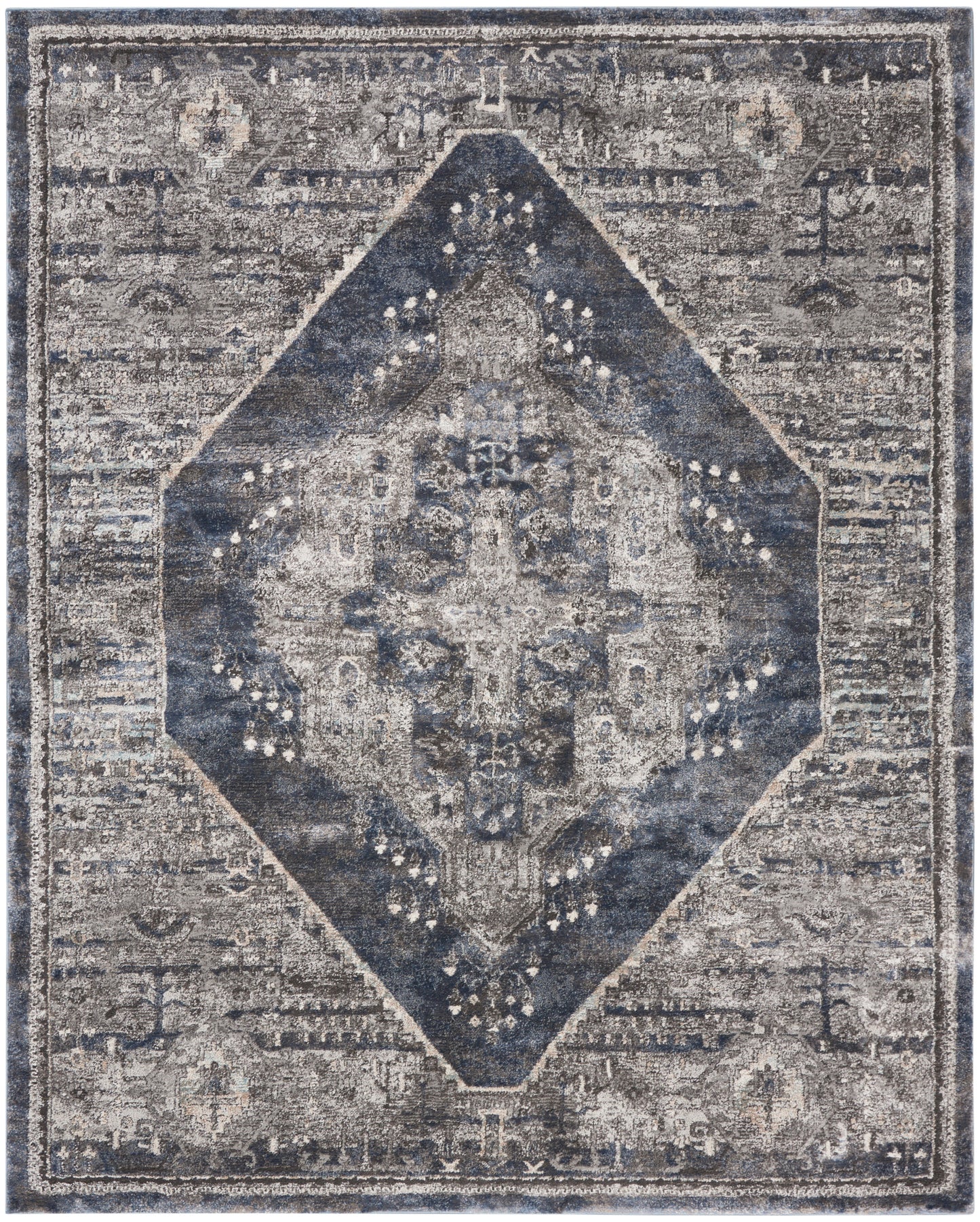 Nourison American Manor 7'10" x 9'10" Blue Farmhouse Indoor Rug