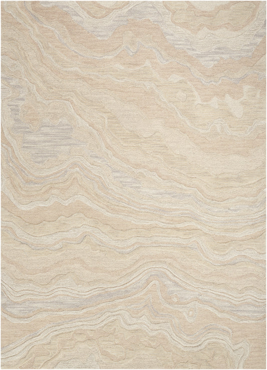 Nourison Graceful 3'9" x 5'9" Beige Modern Indoor Rug