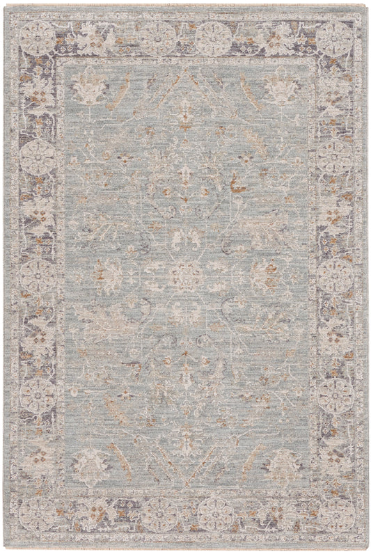 Nourison Infinite 5'3" x 7'8" Blue Ivory Vintage Indoor Rug