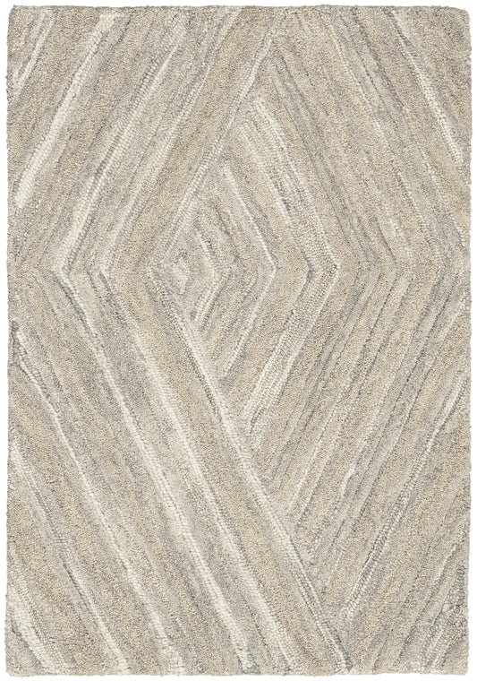 Nourison Graceful 3'9" x 5'9" Grey Modern Indoor Rug