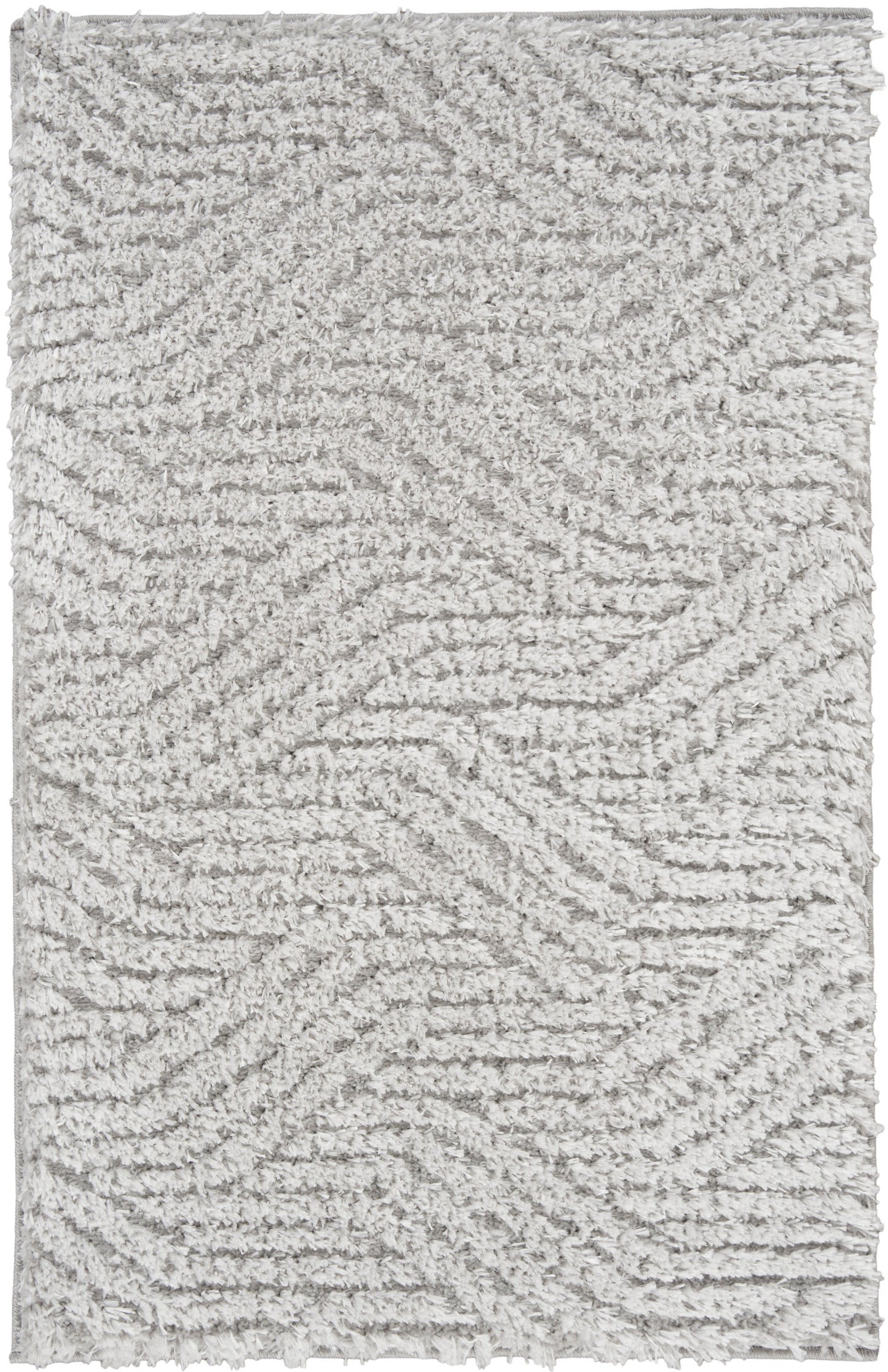 Calvin Klein Surfaces 2' x 3' Silver Grey Shag Indoor Rug