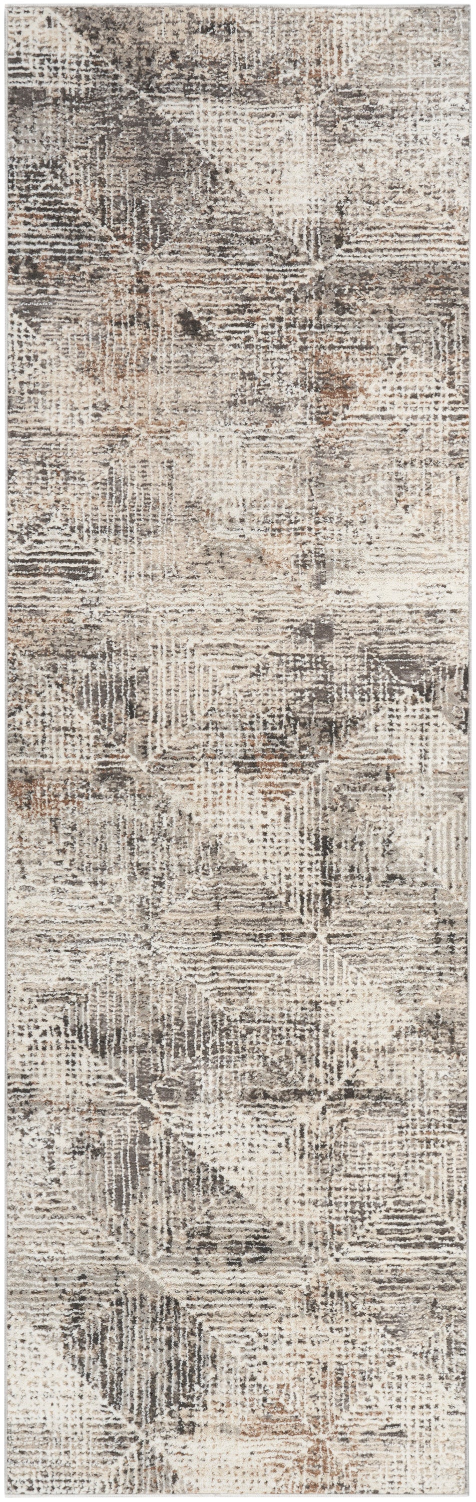 Nourison Sustainable Trends 2'2" x 7'6" Ivory Multicolor Modern Indoor Rug