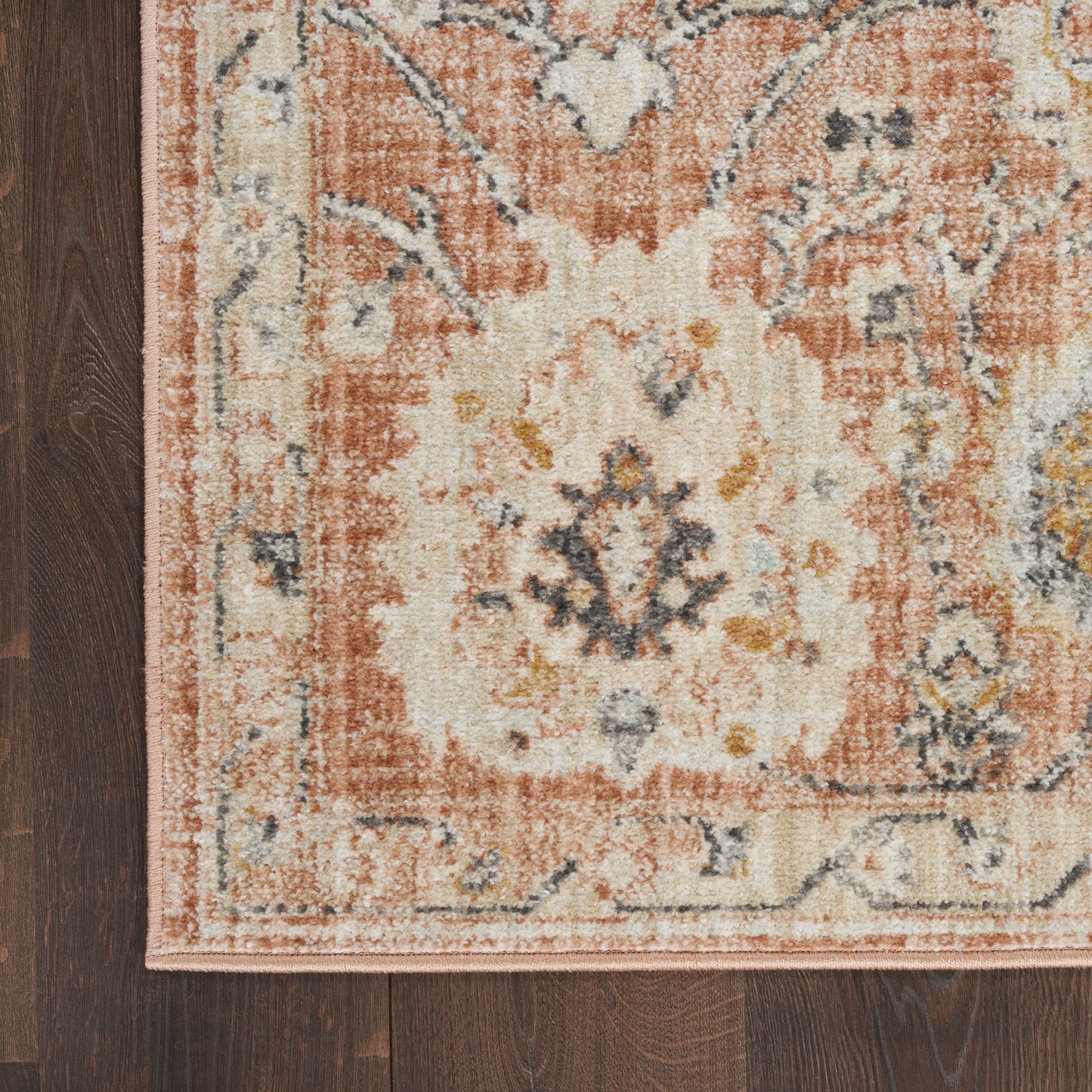 Nourison Oushak Home 2' x 6' Rust Vintage Indoor Rug