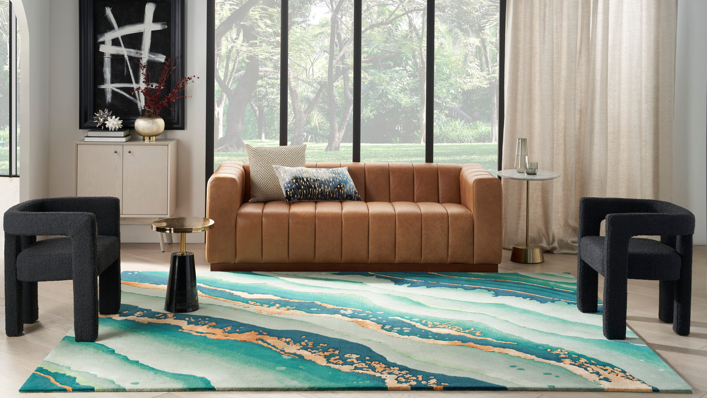 Nourison Prismatic 8'6" x 11'6" Emerald Modern Indoor Rug