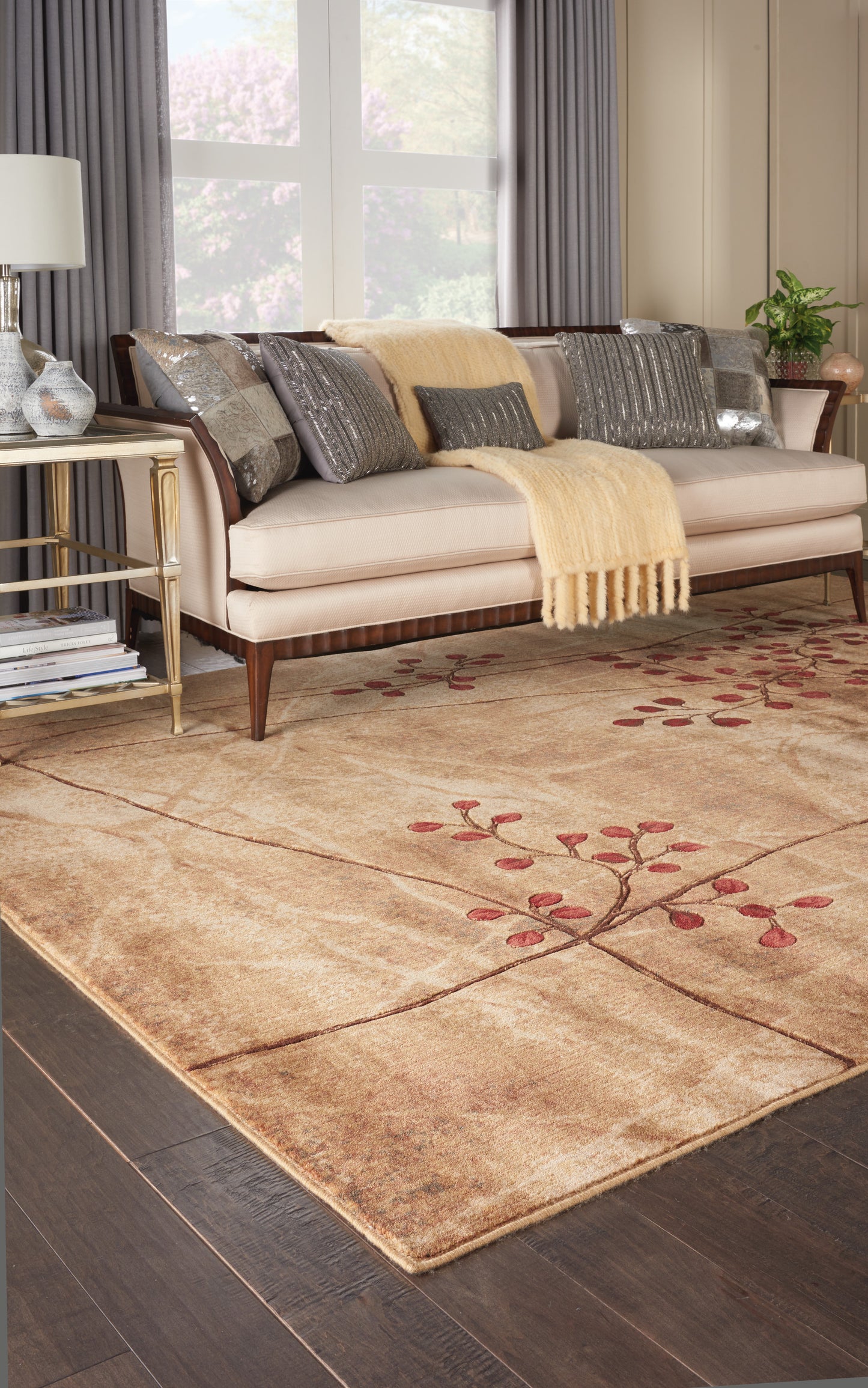 Nourison Somerset 5'3" x 7'5" Latte Rustic Indoor Rug