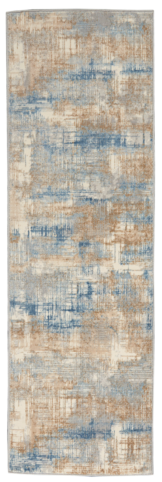 Calvin Klein CK950 Rush 2'3" x 7'3" Blue Beige Modern Indoor Rug