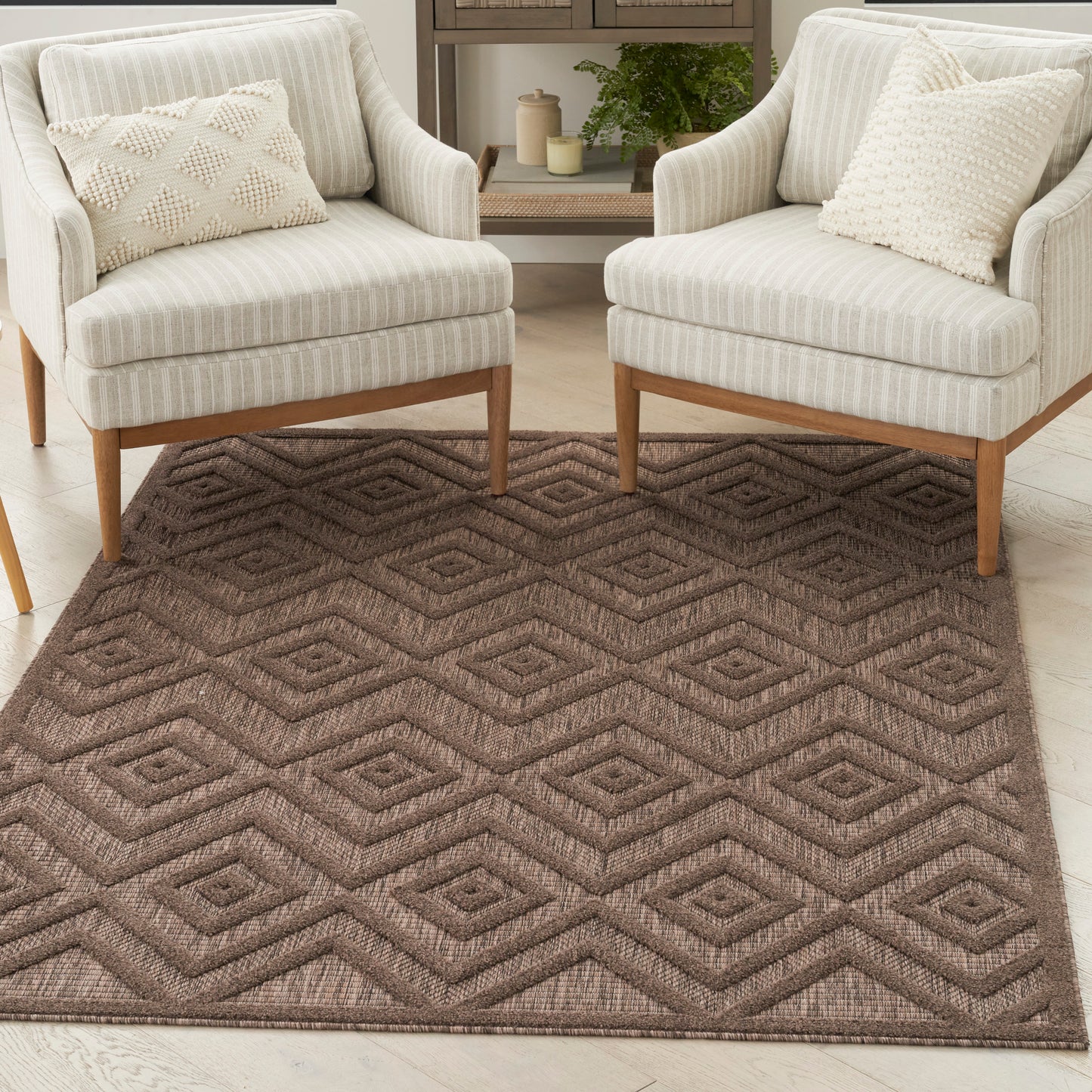 Nourison Versatile 6' x 9' Brown Modern Rug