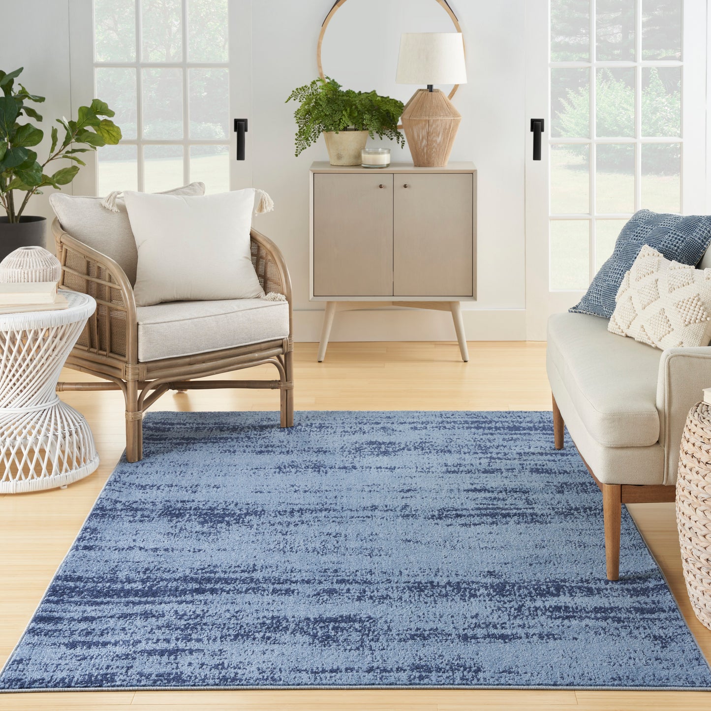 Nourison Nourison Essentials 5' x 7' Denim Modern Rug