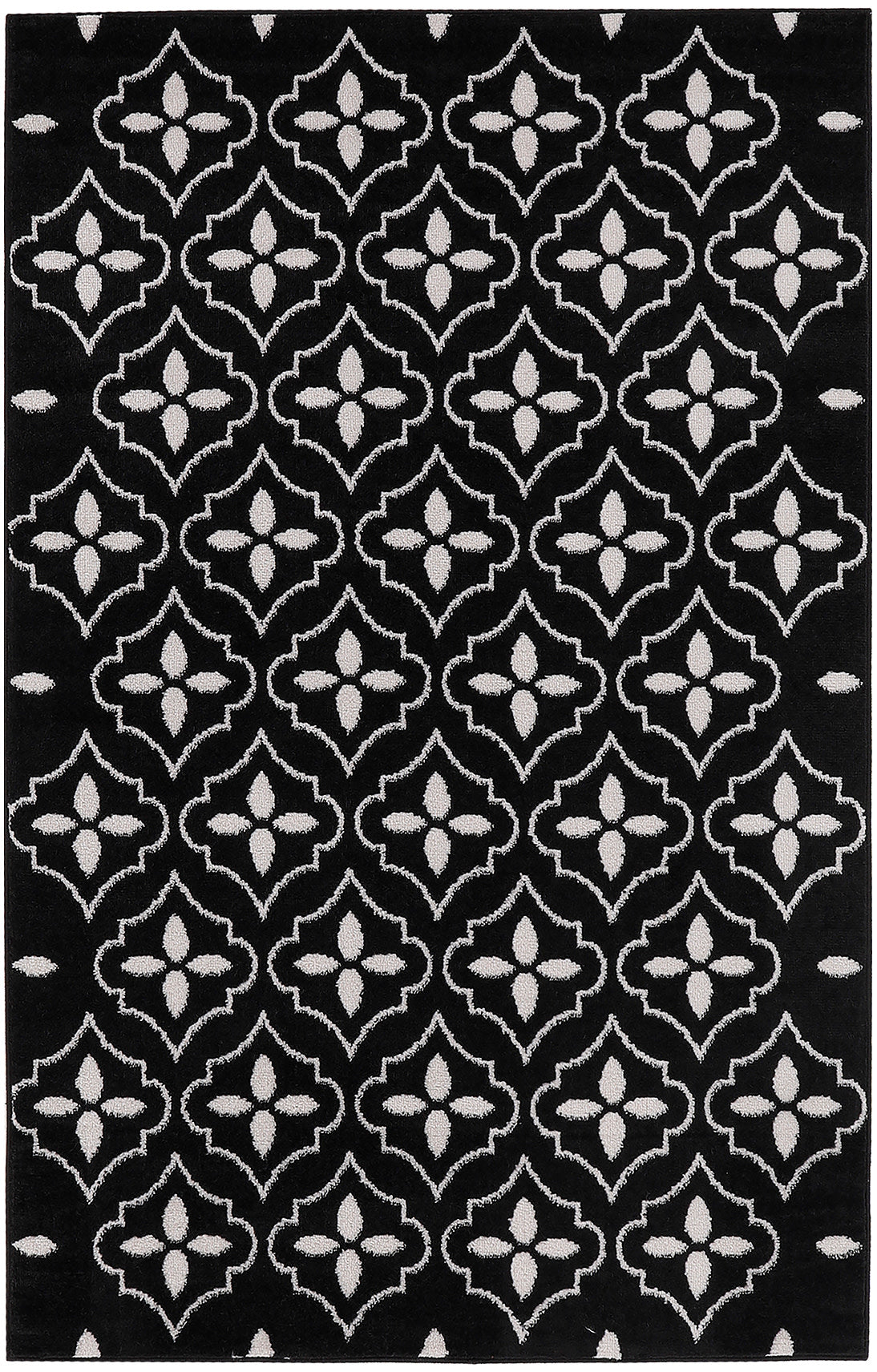 Nourison Nourison Essentials 4' x 6' Black Ivory Modern Rug