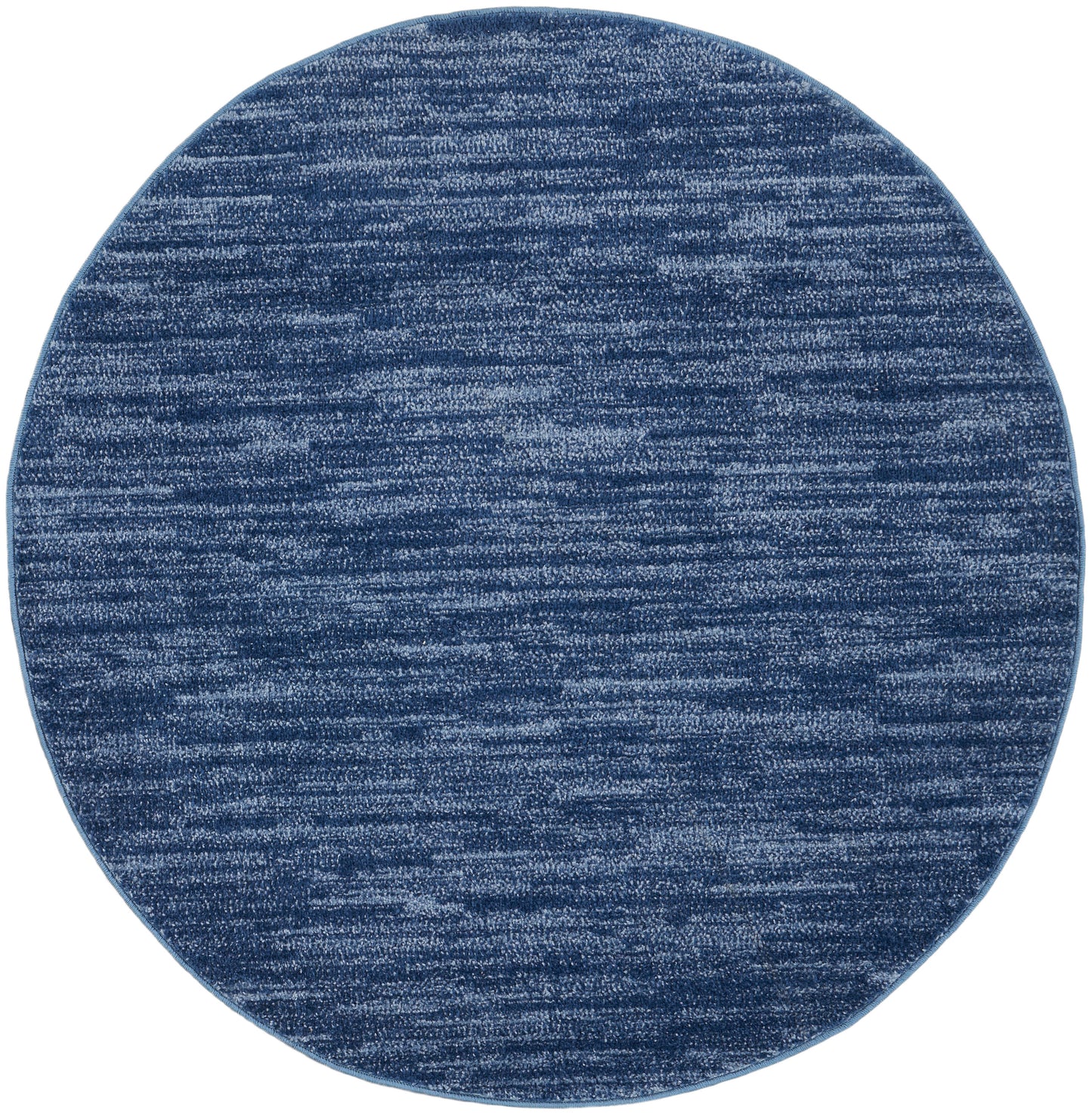 Nourison Nourison Essentials 4' x Round Navy Blue Outdoor Rug