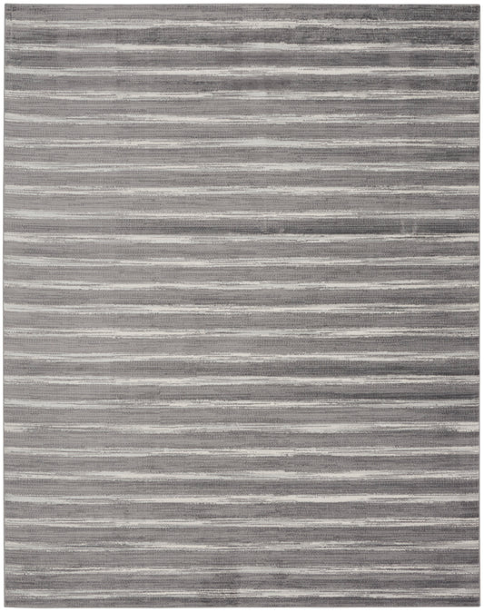 Calvin Klein CK011 Verdant 7'10" x 9'10" Charcoal Ivory Modern Indoor Rug